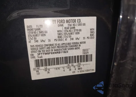 2022 Ford Maverick Xlt from USA, damaged, VIN 3FTTW8F9XNRB11923